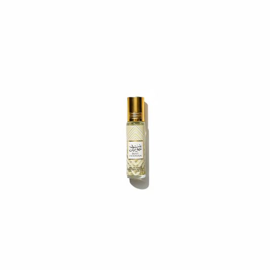 Bint Hooran perfume roller bottle on clean background