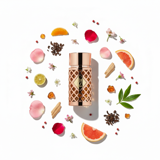 Mazzaj perfume with delicate fragrance elements