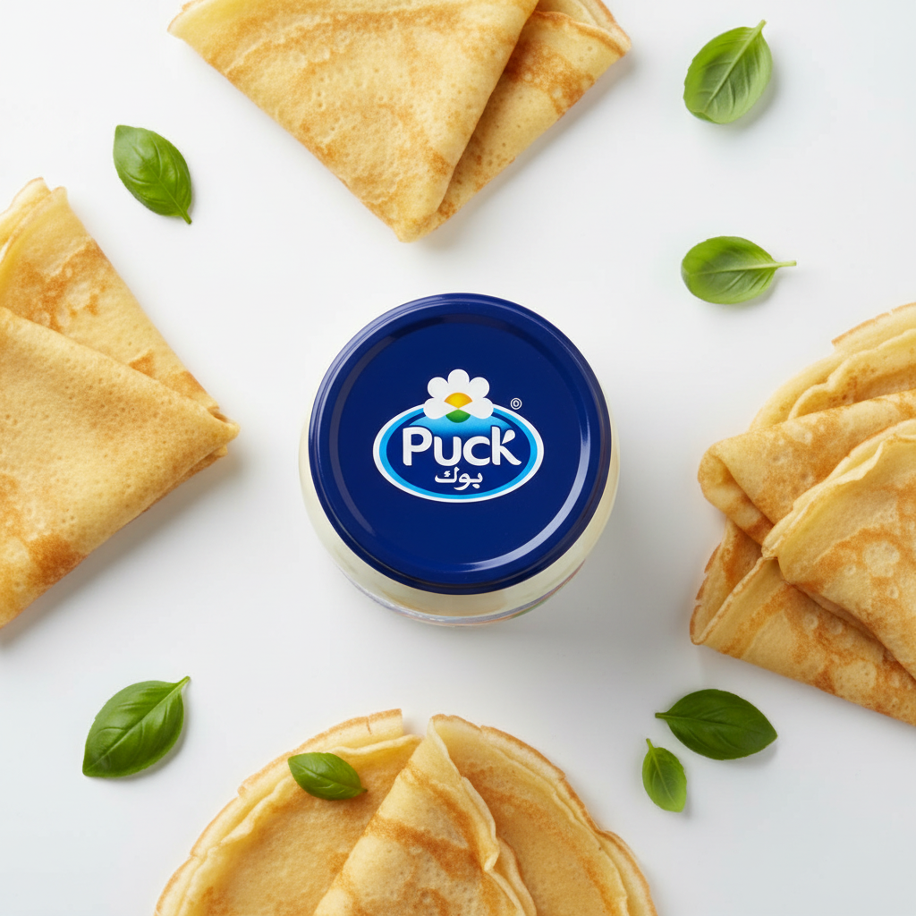 Puck Cream Cheese 500g flat lay