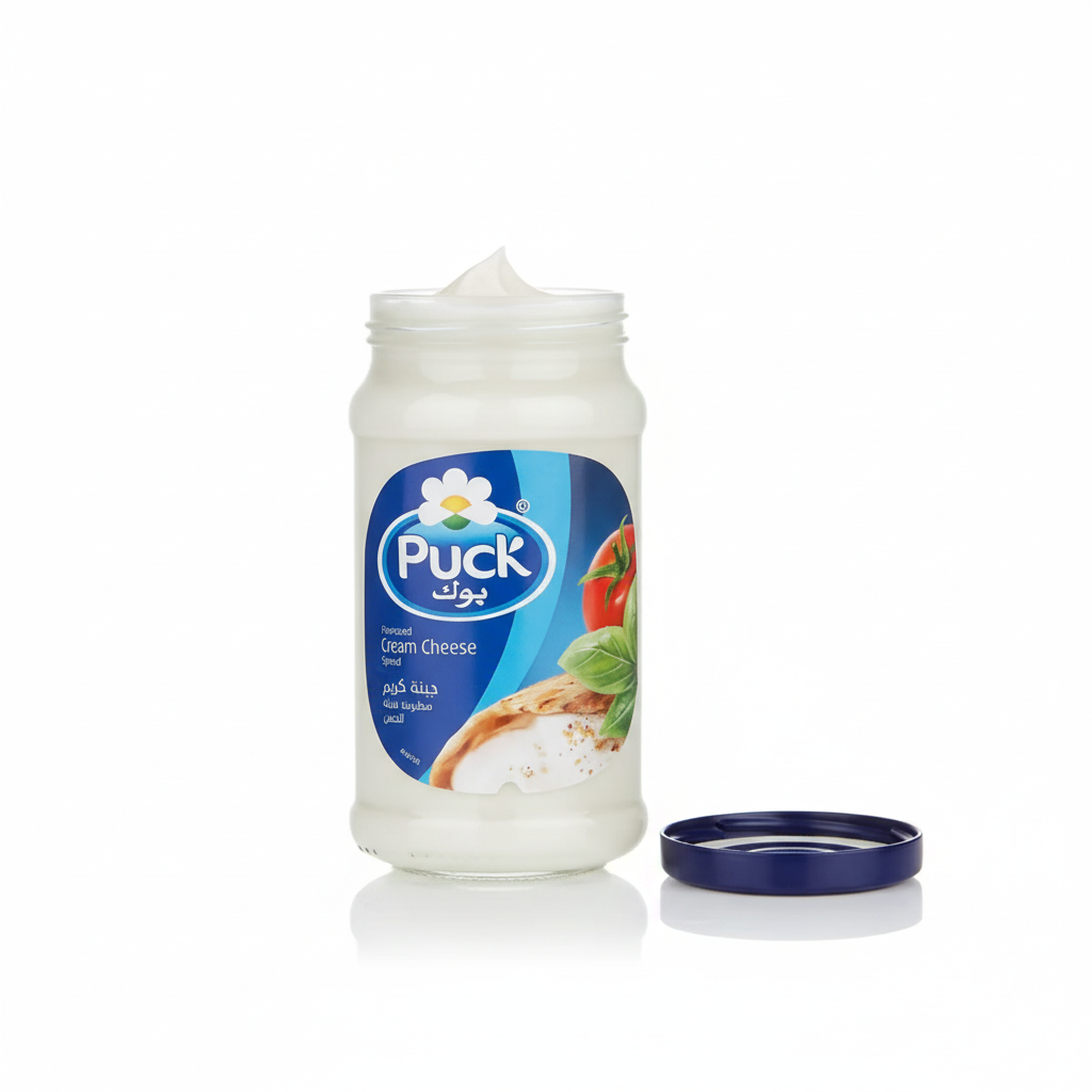 Puck Cream Cheese open jar