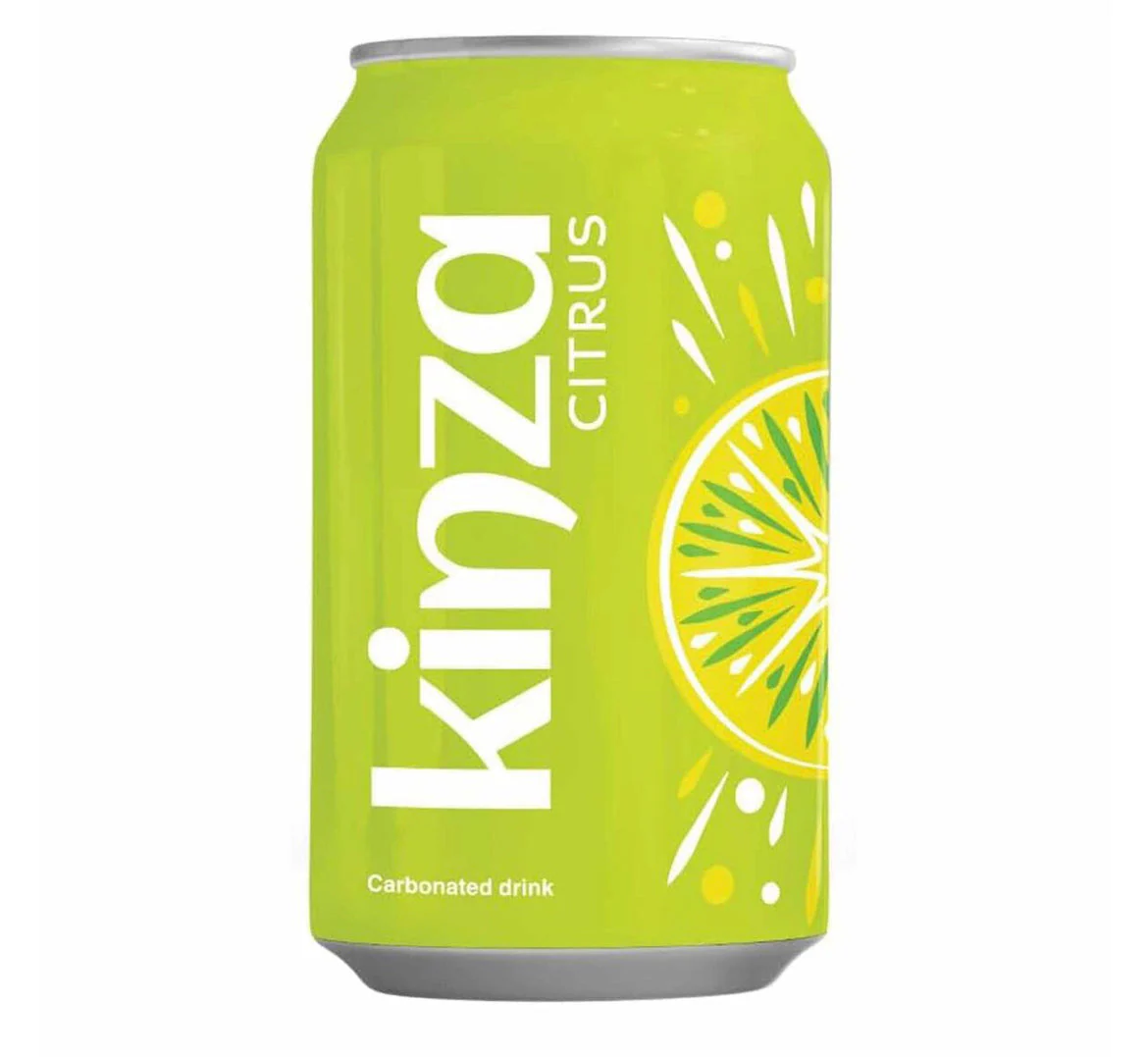 Kinza Citrus 330ml - Zesty Lemon Carbonated Drink