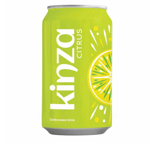 Kinza Citrus 330ml - Zesty Lemon Carbonated Drink
