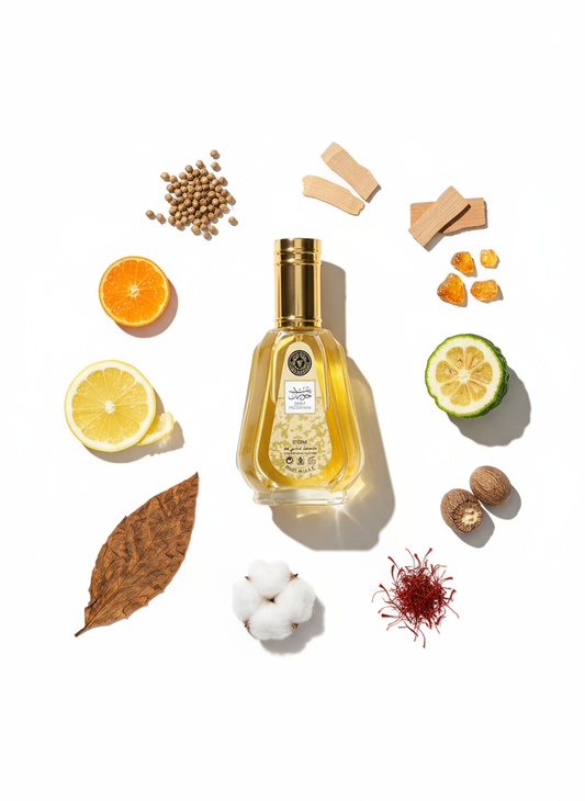 Minimalist flat-lay Bint Hooran 50ml