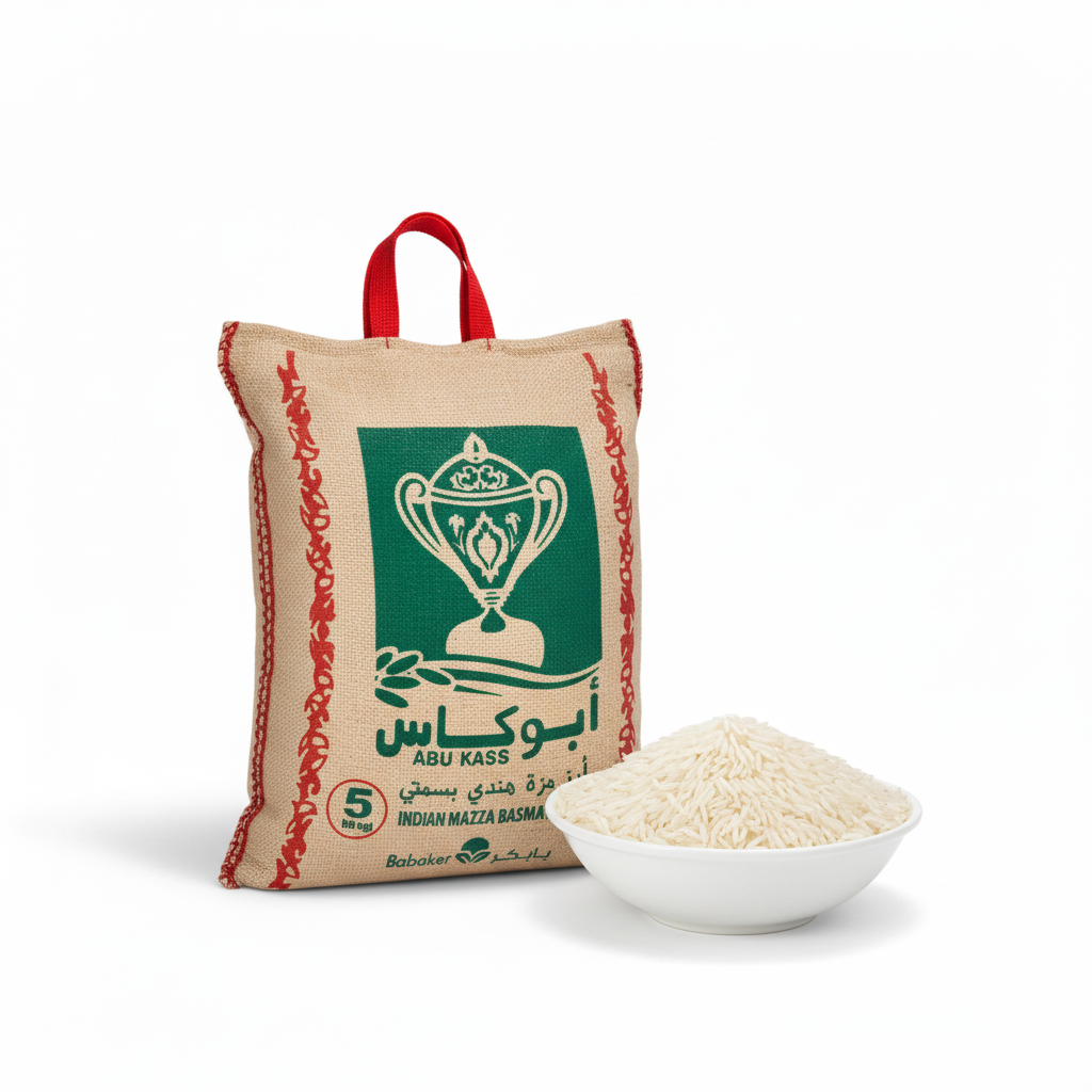Packaged Rice Basmat Rice Abu Kass Indian Mazza Basmati Rice 5kg - Premium Long Grain | Smarty Store