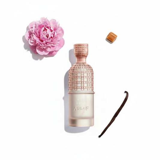 Pink Queen ASSAF redesigned flat-lay
