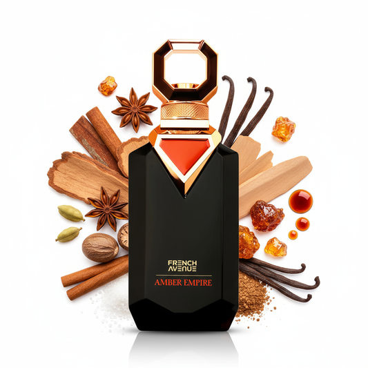Product Page Image - French Avenue Amber Empire with Fragrance Elements