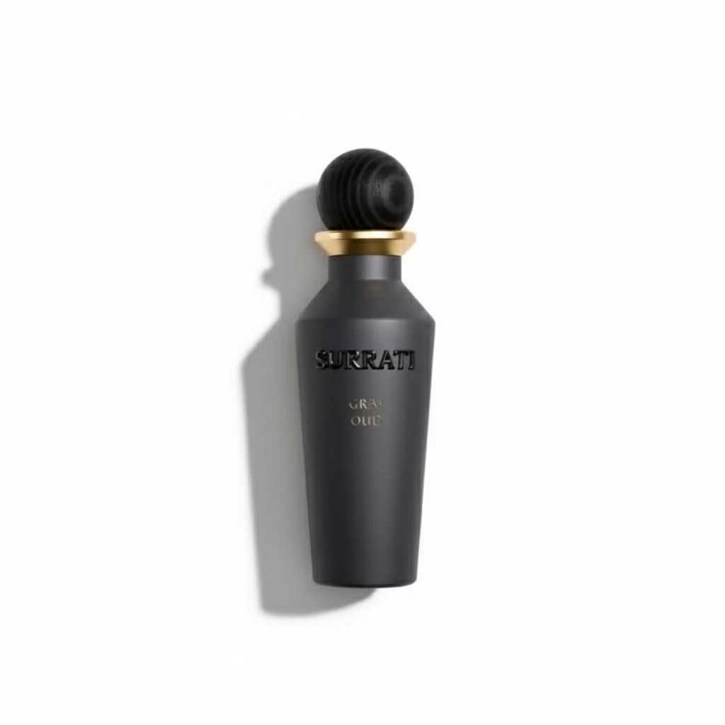 Surrati Grey Oud perfume bottle - clean product shot