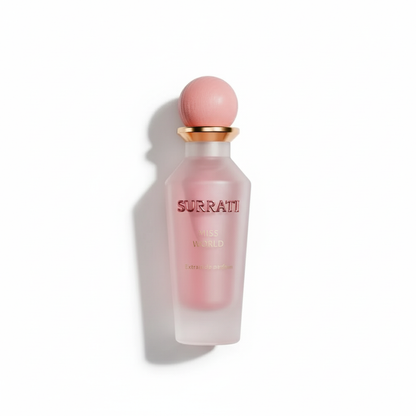 Surrati Miss World perfume bottle - clean product shot