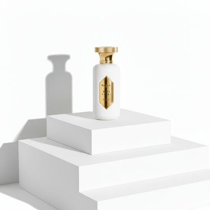 White Vibra on three-tier podium